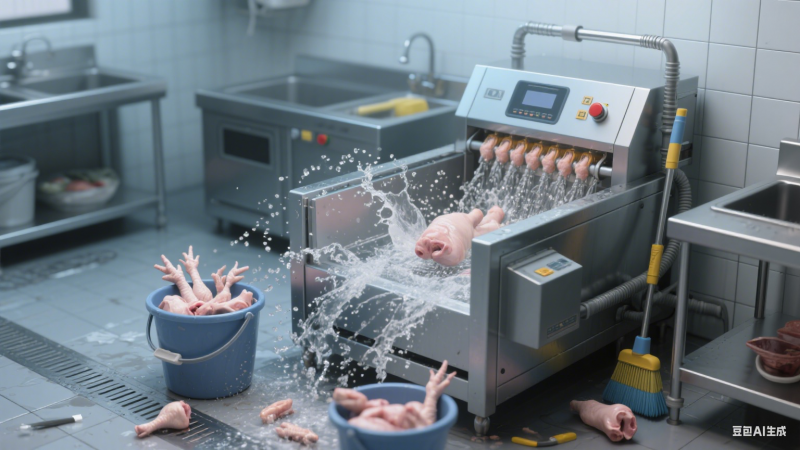 鸡爪猪蹄浸泡清洗机有啥好？六大优势解决加工难题(图2)