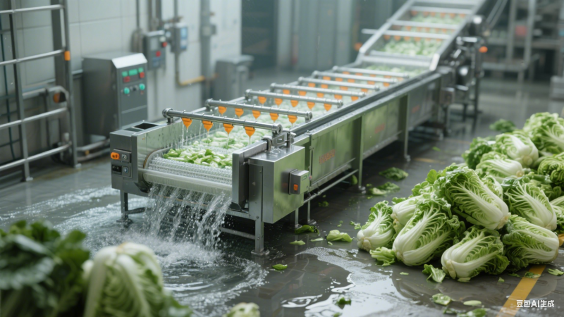 气泡柔洗・鲜脆留存：解密连续式芥菜气泡清洗机的护菜(4)